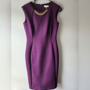 Calvin Klein plum work dress